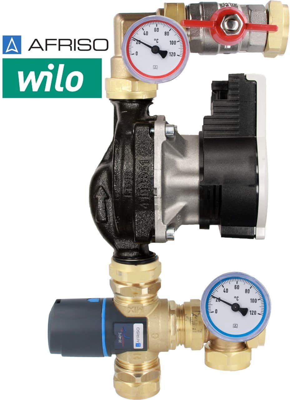 Смесительный узел afriso 9050500 для теплого пола с насосом wilo