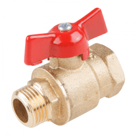 3/4" ВН / Кран шаровый DN 20 PN 1.6 МПа 11б27n5 (вод), ручка бабочка, Цветлит