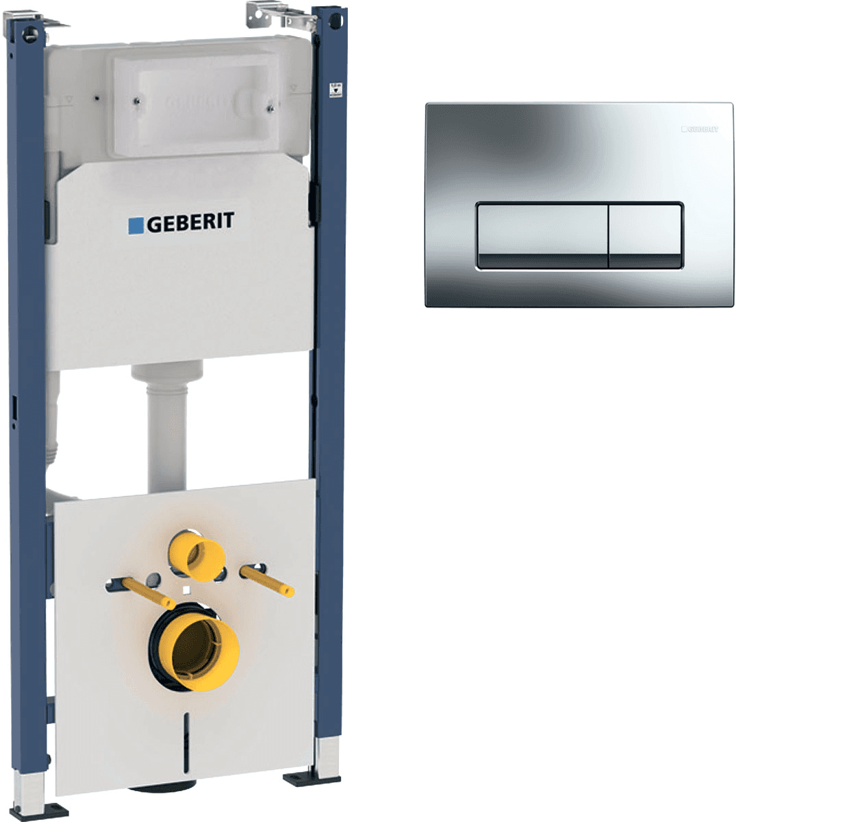 Инсталляция для унитаза Geberit Duofix [458.126.00.1] + клавиша Delta51 [115.105.21.1]