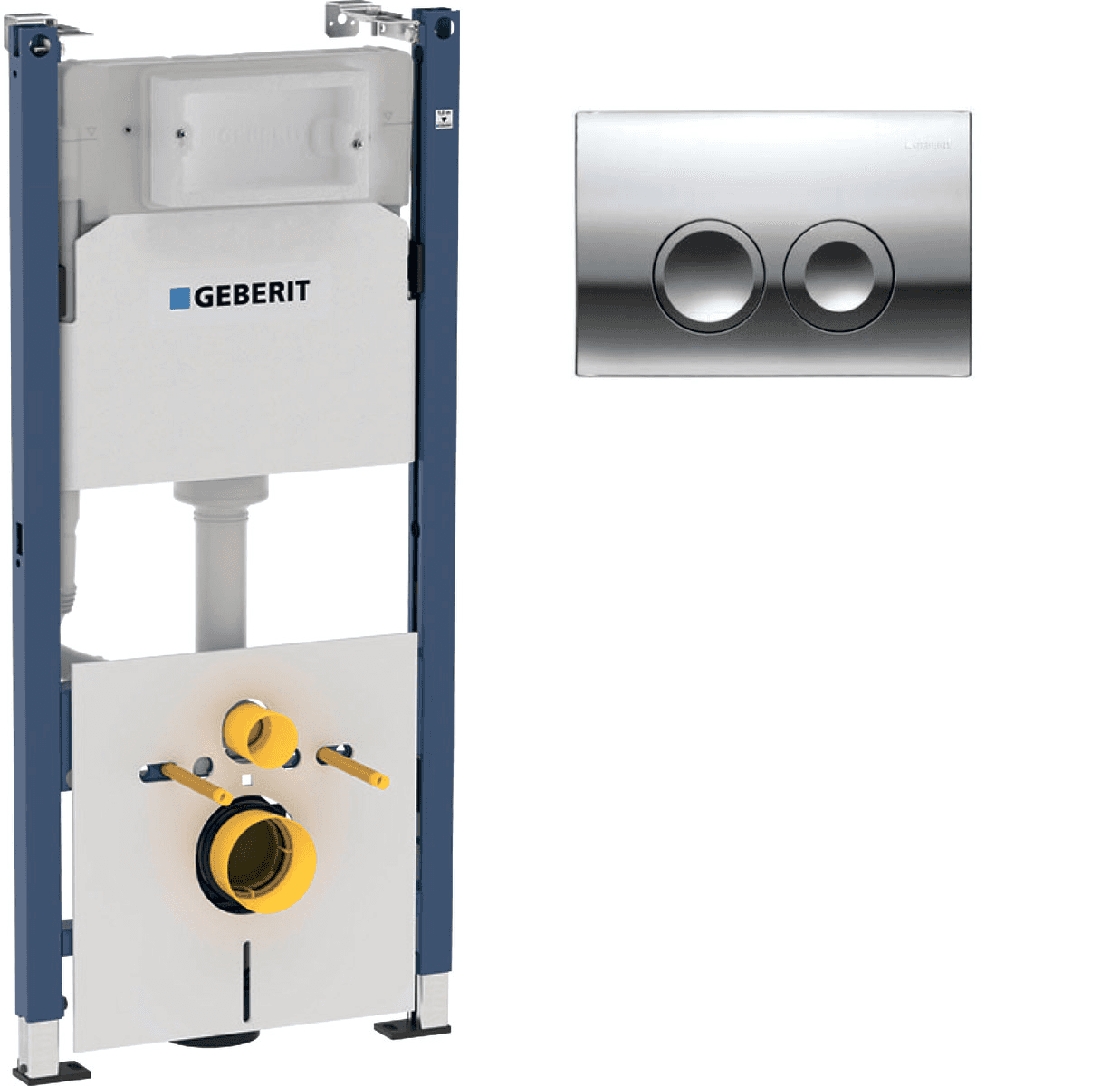 Инсталляция для унитаза Geberit Duofix Delta [458.126.00.1] + клавиша Delta21 [115.125.21.1]