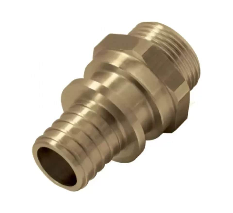 Cоединитель латунный Push с манжетой с резьбой наружной 25x3.5 G1/2 KAN-therm