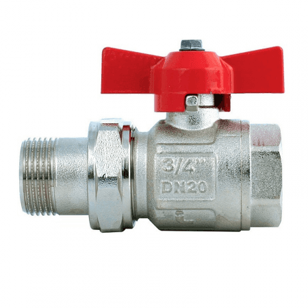 1.1/4" ВН / Кран шаровый с АМЕРИКАНКОЙ Ду32 IDEAL, ручка бабочка, ITAP 098