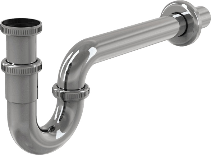 Alcadrain A432 СИФОН ДЛЯ УМЫВАЛЬНИКА DN32, U-ФОРМА С НАКИДНОЙ ГАЙКОЙ 5/4", МЕТАЛЛ