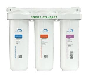 Фильтр для воды трехступенчатый Гейзер "Стандарт" (без крана)