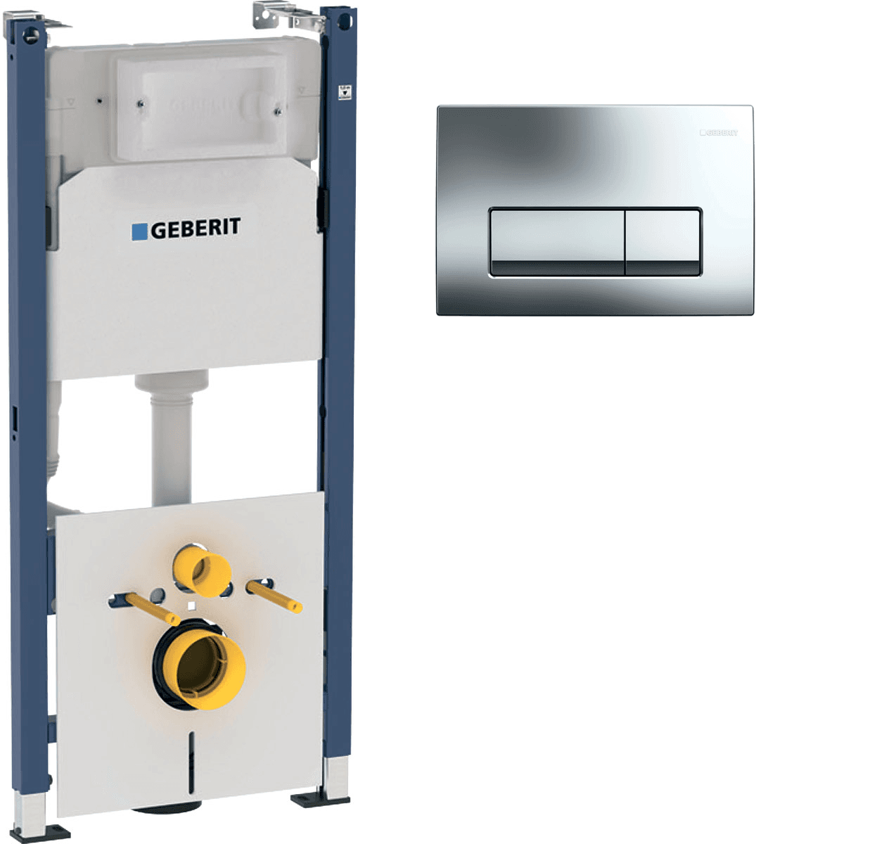 Инсталляция для унитаза Geberit Duofix [458.126.00.1] + клавиша Delta51 [115.105.21.1]