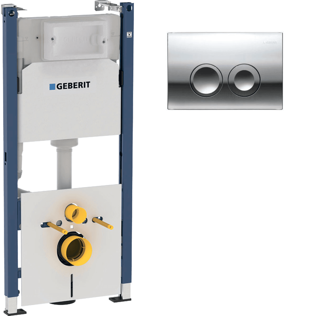 Инсталляция для унитаза Geberit Duofix Delta [458.126.00.1] + клавиша Delta21 [115.125.21.1]