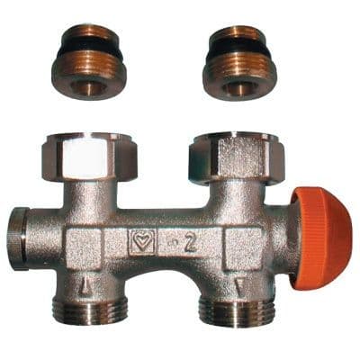 Узел нижнего подключения панельного радиатора прямой 1/2" x 3/4" 1369291 HERZ