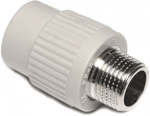 Переход с металлической наружной резьбой Wavin 25x3/4"