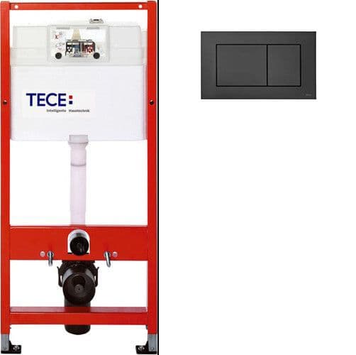 Инсталляция для унитаза Tece 9.300.302 + кнопка Tece 9240407 черная