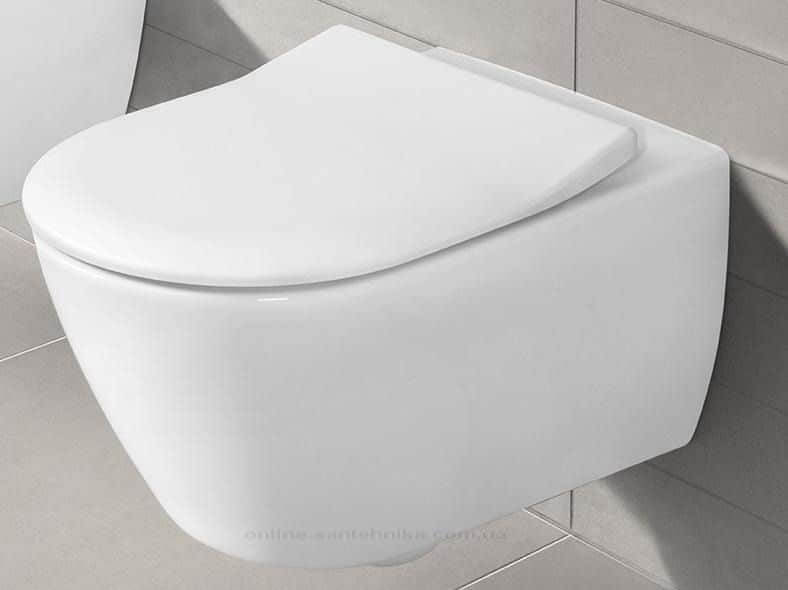 Унитаз подвесной Villeroy&Boch Subway 2.0 5614R201 с сидением микролифт, безободковый