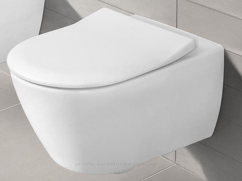 Унитаз подвесной Villeroy&Boch Subway 2.0 5614R201 с сидением микролифт, безободковый